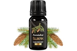 Aromaholik Olejek Eteryczny świerkowy BIO 100% naturalny – olejek eteryczny do dyfuzora & aromatyzera – certyfikowany olejek eteryczny z Indii – Spruce Essential Oils 10ml do sauny i masażu