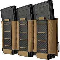 IDOGEAR Borsa Porta Caricatore 9mm Tattica: Custodia Mimetica Morbida A Fibra Di Carbonio