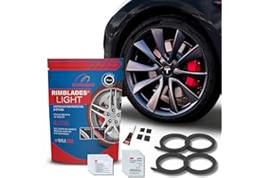 Rimblades Light Protection Jantes Voiture en Alliage Noir – pour Jante Jusqu’à 22” x 4 | pour Jantes à Bord Plat | 8 Couleurs | Accessoire Extérieur pour Véhicule