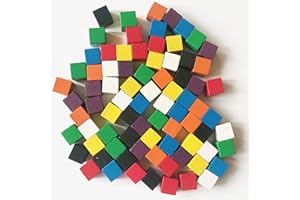 Spieltz Pezzi di gioco per giochi da tavolo; dadi in legno, bordati, 10x10x10 mm