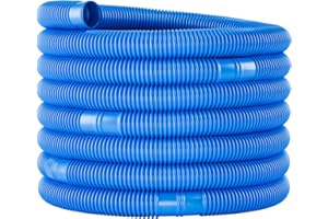 poolomio tuyau de piscine bleu 32 mm, pour les systèmes de filtration Intex et Bestway, pour piscine, 2 x 3,3 m longueur totale 6,6 m, séparation possible tous les 1,1 m, produit uniquement en Europe