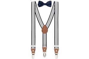 BomGuard Set Bretelle & Papillon Bambino – Regolabile – Per Maschietti da 1 a 8 Anni – Elegante per Matrimonio, Battesimo, Compleanno, Inizio Scuola, Festa – Accessori per Neonato e Bimbo