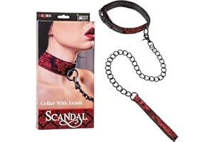 CALEXOTICS California Exotic Novelties Collar con Correa, Color Negro/Rojo - 1 Kit (SE-2712-50-3)