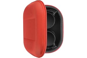 Geekria Etui na słuchawki kompatybilne z Sony MDR-ZX300, MDR-ZX310, MDR-XB200, MDR-ZX100, MDR-ZX110, zapasowa twarda obudowa podróżna torba do przenoszenia z miejscem na kabel (czerwony)