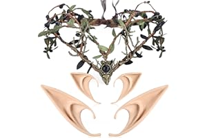 MOSTORY Woodland Fairy Crown mit Elfenohren für Frauen Elfe Cosplay Renaissance