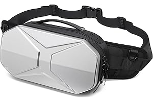 VARLIVOO Zaino Monospalla da Uomo Sling Bag Borsa a Marsupio con USB Port Borse a Spalla Borsa a Tracolla Sling Backpack Viaggio Escursionismo Difficile Guscio Impermeabile Poliestere Argento