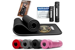 ‎NEOLYMP NEOLYMP extra dicke und rutschfeste Fitnessmatte mit Fitness E-Book und Tragegurt - Pilatesmatte, Yoga Matte, Sportmatte, Gymnastikmatte, Trainingsmatte