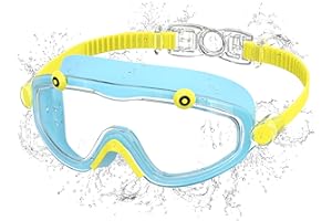 Ambienden Gafas Natación Niño Amplias Anti-Vaho, Protección UV, Ajuste 1 Toque, Sello Silicona, Unisex Niños 3-10 Años
