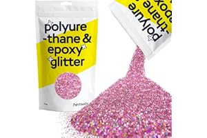 HEMWAY Purpurina para resina cristales metálicos holográficos rosados para manualidades con epoxi copos finos vasos cera derretida 100 g/3,5 oz