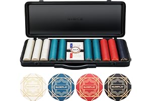 SLOWPLAY Nash Pokerset, 500 keramiska pokermarker [onumrerade] 39 mm