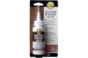 Aleenes, Ilovetocreate Adhesivo de cuero de 2 onzas Pegamento Aleene's Leather & Suede 59 ml, 2oz