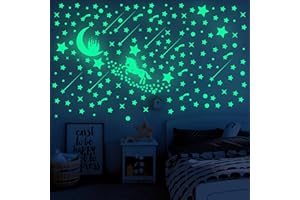 EZIGOO 292pcs Glow in The Dark Stickers, Glow in The Dark Stars Ceiling Adhesive Luminous Decals, DIY Wall Stickers for Baby Toddler Children Boys Grils Kids Bedroom Nursery Room Playroom