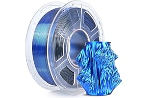 SUNLU Silk Dual Color PLA PLUS Filament, błyszczący filament Pla+ 1,75 mm, błyszcząca jedwabna faktura, obrót o 360° ujawnia różne kolory, szpula 1 kg, Silk Dual Color (Ciemnoniebieski)