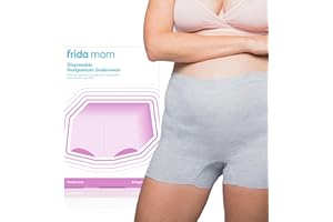 Frida Mom Postpartum Disposable Knickers | Microfibre Boyshort Cut Knickers with Super Soft, Stretchy and Breathable Fabric | Size Regular, 8ct