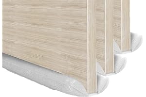 3 x MOXVIO Draft Excluder, Double Under Door Draught Excluder, 2 Sided Cushion Draft Stopper, 70 to 90 cm Cut-to-Size Adjustable Width, Waterproof Snowproof 600D Oxford Fabric (White)