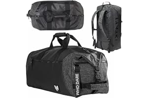 Lamaki Borsone Palestra Uomo E Donna 45l - Borsone Viaggio Convertibile Zaino Palestra - Gym Bag Espandibile 50L con Scomparto Scarpe - Ideale per i Viaggi, la Palestra e la Vita Quotidiana