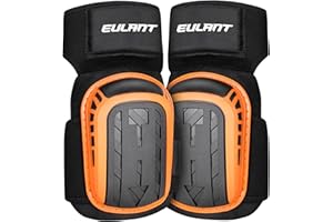 EULANT Rodilleras Profesionales Trabajo,Protección de rodillas con Doble Cojín Grueso, para Construcción Jardinería Suelos Soldador Albañil Alicatador, Correas Elásticas Ajustables, 1 Par