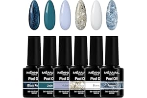 MEANAIL Paris - Marque française - Coffret Manucure - Vernis Semi Permanent - Peel off - Lot de 6 Vernis à Ongles - Compatibles Lampe UV LED - Coffret Mystery - Cruelty Free - Vegan
