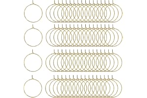 Hontaog 200 st. vinglasberlocker, ringar, 25 mm, för identifiering, dryckesmarkörer, legering, vinglas, berlocker, hängen för drycker, cocktail, champagne, glasflaska, dekoration, 25 mm