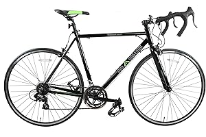 BASIS BIKES Basis Tourmalet 14 Adults Road Bike, Alloy Frame, 700c Wheel, 14 Speed - Black/Lime