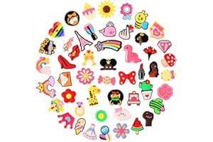 RYMALL Zawieszki do butów 50 sztuk, charmsy dla dzieci, urocza dekoracja do butów z kreskówki, z PCW, dla dziewcząt i chłopców