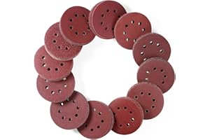 MIDO PROFESSIONAL ABRASIVE 240PCS 125 mm Sanding Discs Round Hook and Loop Kit with Multiple Grits for Random Orbital Sanders 8-Holes Dustless Sanding Pads 40 60 80 100 120 150 180 240 320 400 600 800 Grits