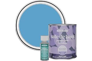 Rust-Oleum Peinture Bleue Résistante à l'eau pour Carrelage de Salle de Bain, Finition Satinée - Céruléen 750ml