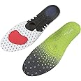 PRO 11 WELLBEING Hydro-Tech Sports Orthotic Insoles with Dual Layer Impact Shell Absorber and Metatarsal Support System (6/9 UK, Green)