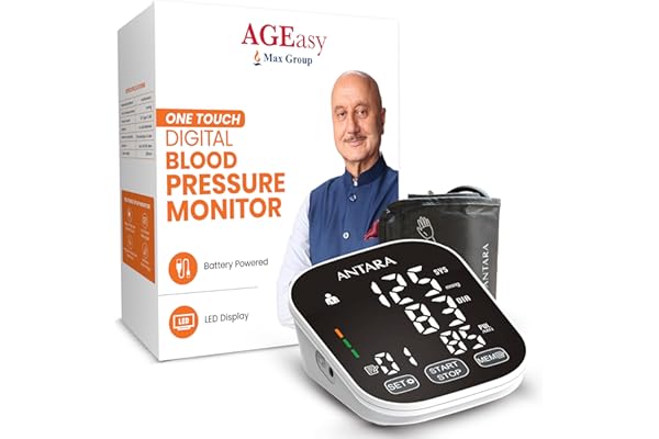 AGEasy (Max Group) Fully Automatic One Touch Digital BP Monitor | Blood Pressure Checking Machine for Home | Portable BP Appa