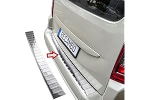 ‎RECAMBO RECAMBO Ladekantenschutz Edelstahl Hochglanz poliert, Chrom Look - kompatibel für Toyota Proace City - BJ ab 2020 - Styling und Schutz für die Stoßstange