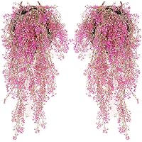 2 Künstliche Hängende Herbstblumen Für Draußen – UV-beständig, Wasserfest, In Orange & Braun