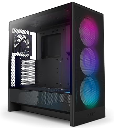 NZXT H6 Flow Black CC-H61FB-01 : Amazon.pl: Elektronika
