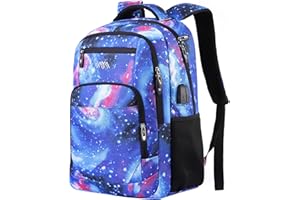 YAMTION Zaino per scuola e laptop, per ragazzi, ragazze, adolescenti, uomini e donne, da giorno e per lavoro, zaino con USB