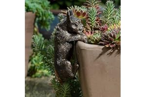 Pot Buddies Handmade French Bulldog Figure Plant Pot Hanger Decorative Hanging Garden Ornament - Flower Planter Figurine