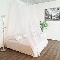 Moustiquaire De Lit Baldaquin Pliable – Grande Taille 0,6 × 2,5 × 10,5 M, Universelle Lit 1 & 2 Places, Anti-Moustiques & Insectes