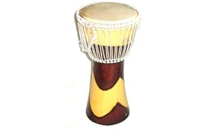 TFTC African Festival Drum Lightweight Djembe Drum 8" Drum Head Tom Tom Bongo Fair Trade Kenya Plus African Colours Bag
