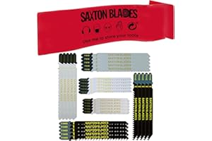 SAXTON BLADES 30pc Saxton T Shank Jigsaw Blades Set T144D T101B T101BR T111C T101AO T118G Wood & Metal fit Bosch, Dewalt, Makita etc