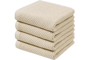 ‎BW&HM BW&HM Geschirrtücher Baumwolle Geschirrhandtücher Küchentücher Küchenhandtücher Spültücher (Beige, 33x74 CM)