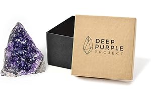 Deep Purple Project Kristallstein, groß, aus Uruguay, Quartz Geode Amethyst-Kristallstein, rohe Cluster, 500–850 g
