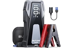 BuTure Arrancador de Coches 4000A, 12V Arrancador de Baterias de Coche (AII Gas o hasta 10L Diesel), 23800mAh Arrancador Coch