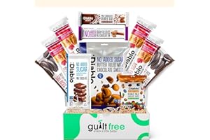 GUILT FREE GuiltFree Sugar Free Snack Hamper Box | 11 No Added Sugar Treats with Cookies, Chocolate & Bars | Healthy Sweet Snack Box for All Occasions