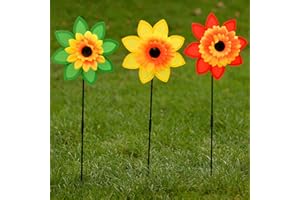 PLAYLEARN Garden Windmill Flowers Multi Colour For Garden Decoration (Pack of 3)