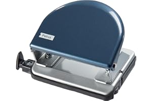 PETRUS 33759 - Taladro de oficina 2 agujeros gama Clásica modelo 52 color azul/plata