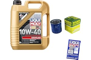 DIEDERICHS Filter Set Inspektionspaket 5 Liter Motoröl Leichtlauf 10W-40 MANN-FILTER Ölfilter