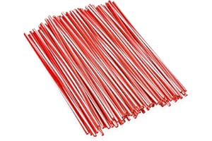 Couvre Rayon, PSLER® 72 Pièces Vélo Parlé Peaux Jantes Roue Garniture Enveloppe Couverture Décoration Protecteur Tuyau Moto Motocross Pit Dirtbike(Mélangé Rouge)