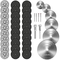 PAIRIER Sägeblatt Kreissägeblatt Set 42 Stück Harz Trennscheiben Mini HSS Sägeblätter Diamant Trennscheibe mit 1/8…