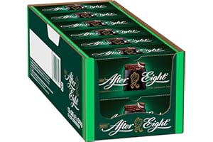 ‎AFTER EIGHT NESTLÉ AFTER EIGHT, hauchdünne Schokoladen-Täfelchen aus dunkler Schokolade mit Pfefferminz-Cremefüllung für Genießer, 12er Pack (12x200g)