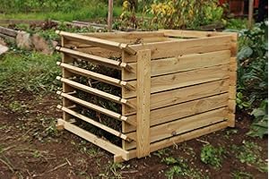 LACEWING Primrose 449L Easy Load Slatted Composter Wooden Pressure Treated Compost Bin 75cm x 92cm