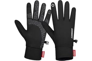 Benirap Winter Thin Thermal Gloves, Lightweight Anti-Slip Touch Screen Gloves, Running Hiking Climbing Cycling Gloves for Men Women Ladies, Liner Gloves for Driving Riding Skiing