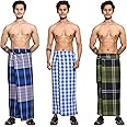 Gowri Tex Cotton Stitched Lungis Pack Of 3 (Ready To Wear) 2.25Meter